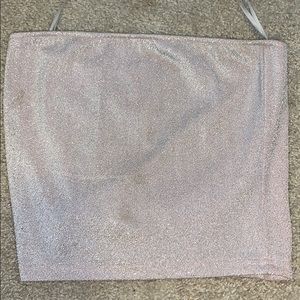 Sparkly pink tube top